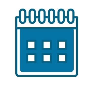 Contact Us Page (Website) - 1 Blue calendar icon representing scheduling or appointments.